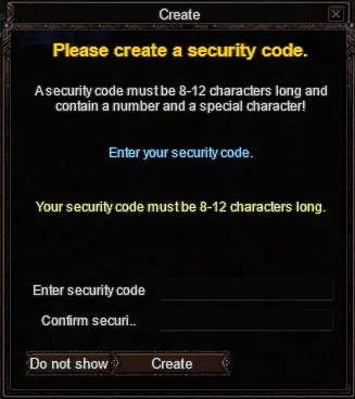 Security Code